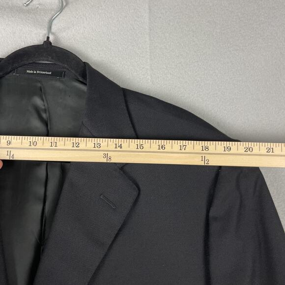 Ermenegildo Zegna Wool Blazer Sport Coat Men 48L Black High Performance 3 Button - Picture 11 of 16